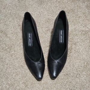 Stuart Weitzman Black Leather Heels